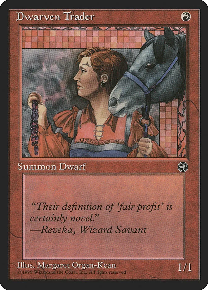 1995 Homelands Dwarven Trader common #72a common card image