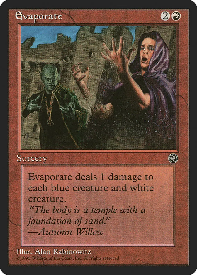 1995 Homelands Evaporate uncommon #74 uncommon card image