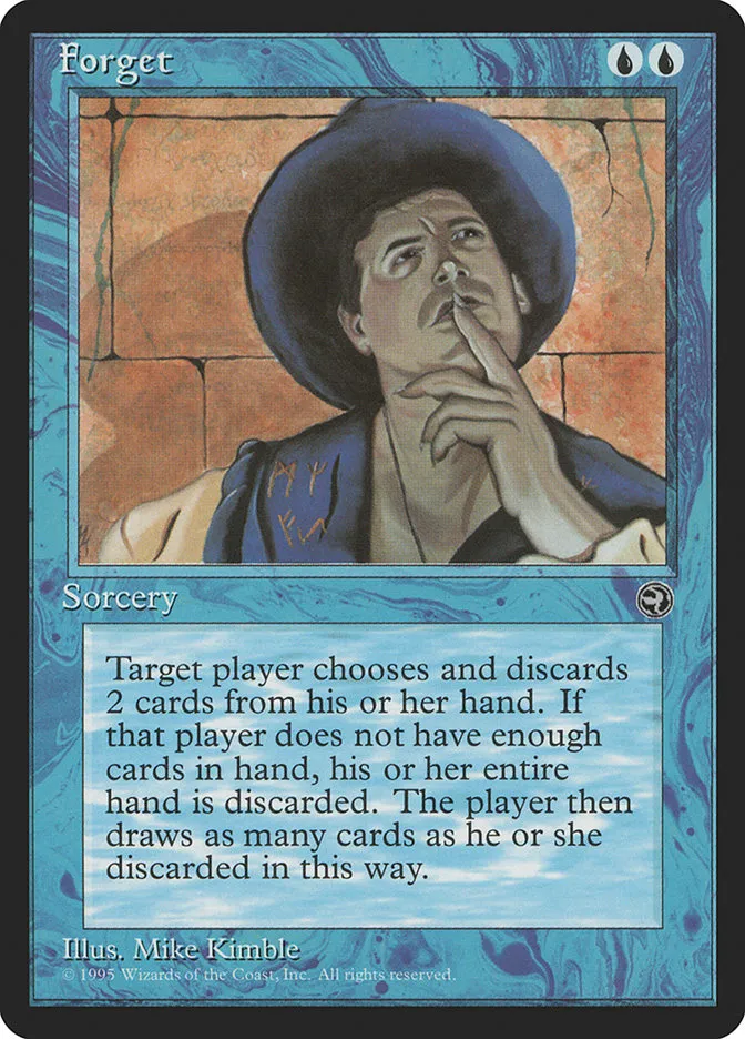 1995 Homelands Forget rare #26 rare card image