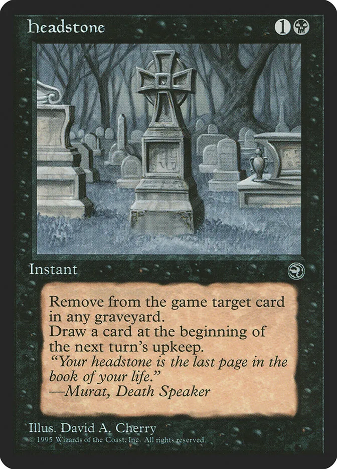 1995 Homelands Headstone common #52 common card image