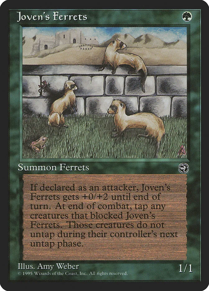 1995 Homelands Joven's Ferrets common #89 common card image