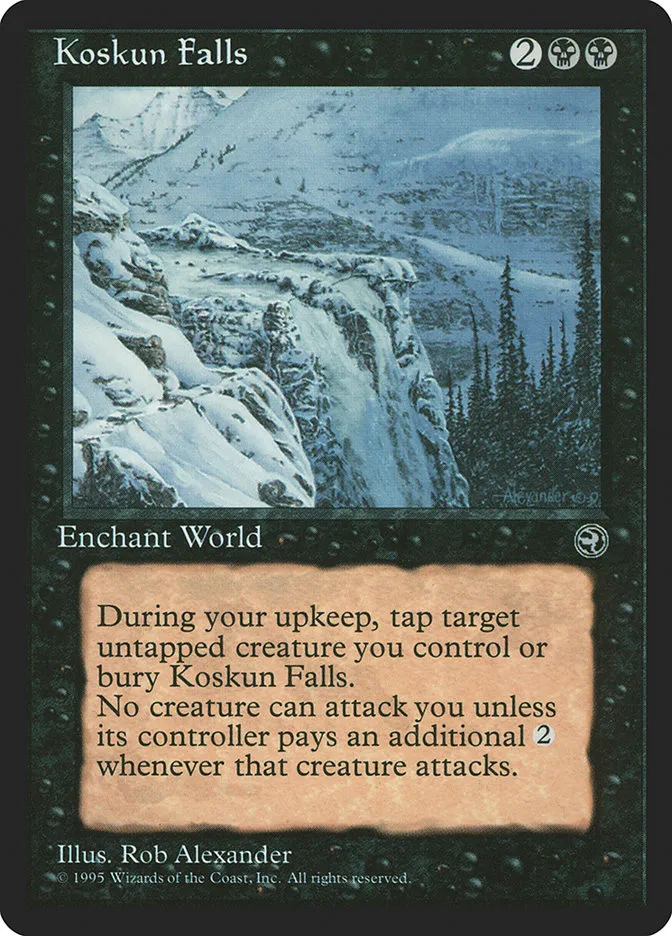 1995 Homelands Koskun Falls rare #55 rare card image