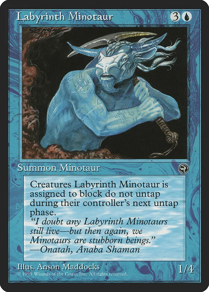 1995 Homelands Labyrinth Minotaur common #30a common card image