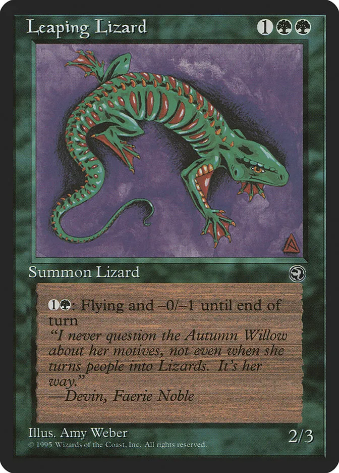 1995 Homelands Leaping Lizard common #90 common card image