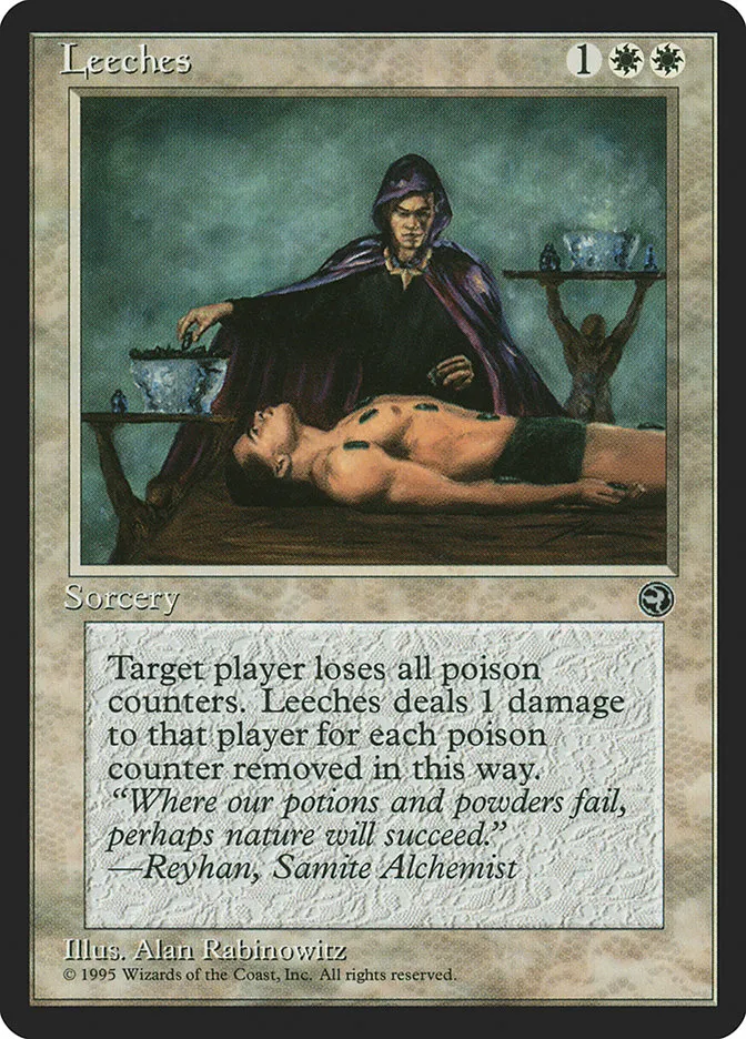 1995 Homelands Leeches rare #9 rare card image