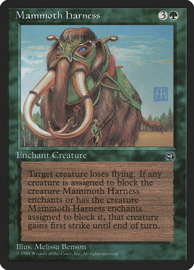 1995 Homelands Mammoth Harness rare #91 rare card image