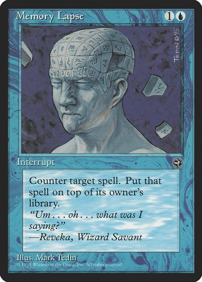 1995 Homelands Memory Lapse common #32a common card image