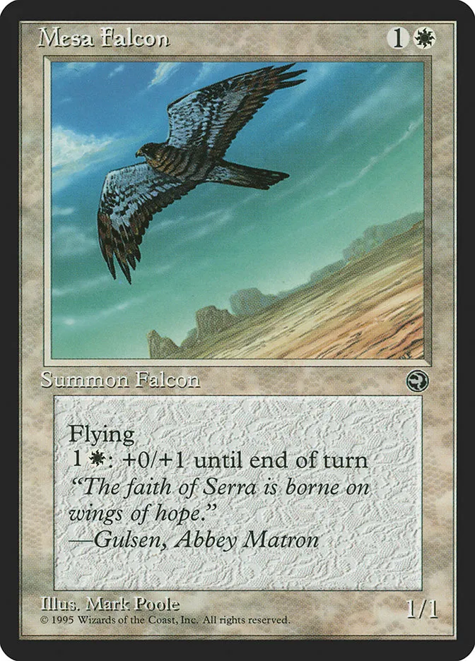 1995 Homelands Mesa Falcon common #10a common card image