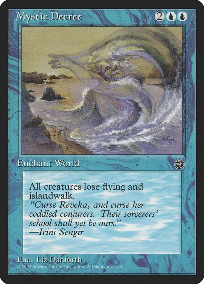 1995 Homelands Mystic Decree rare #34 rare card image