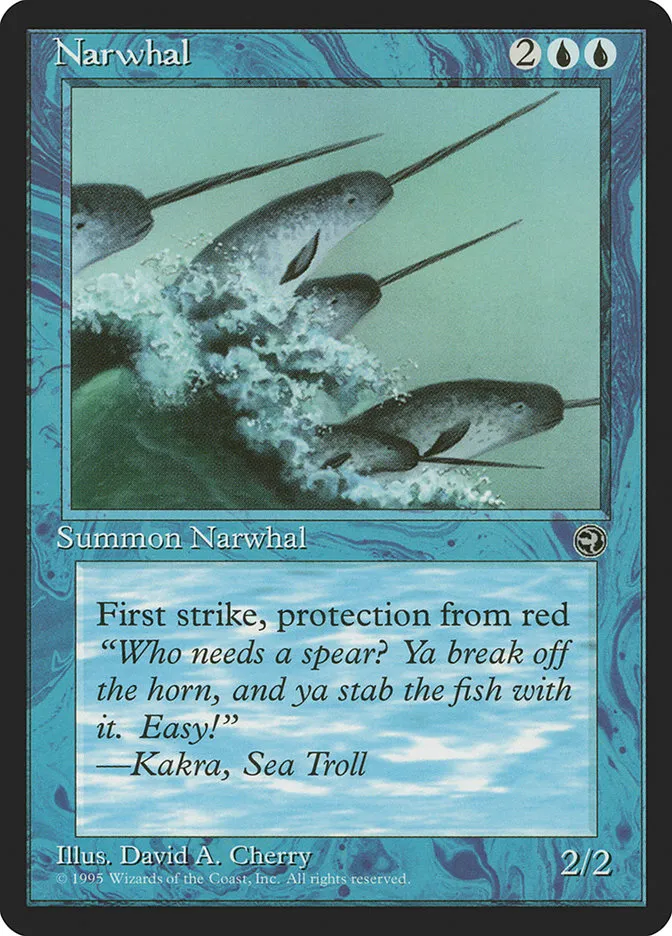 1995 Homelands Narwhal rare #35 rare card image