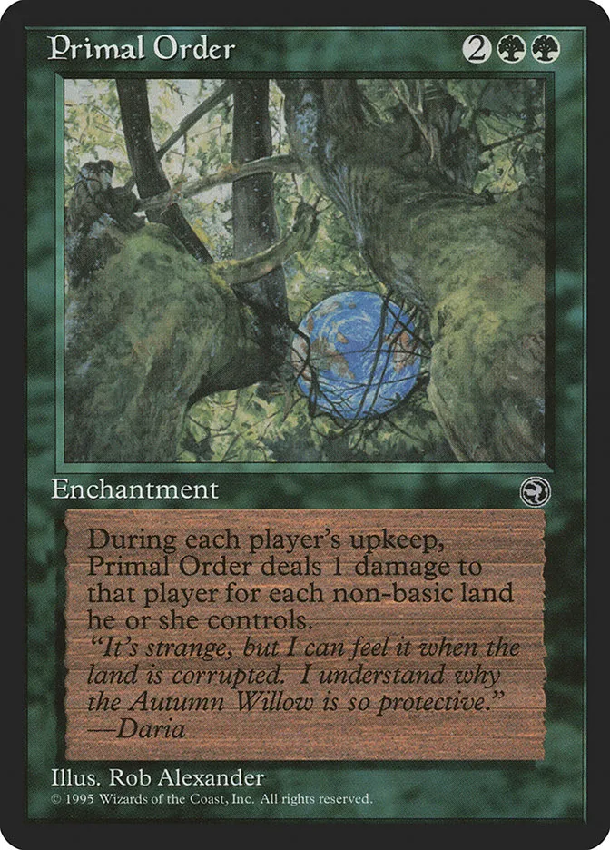1995 Homelands Primal Order rare #92 rare card image