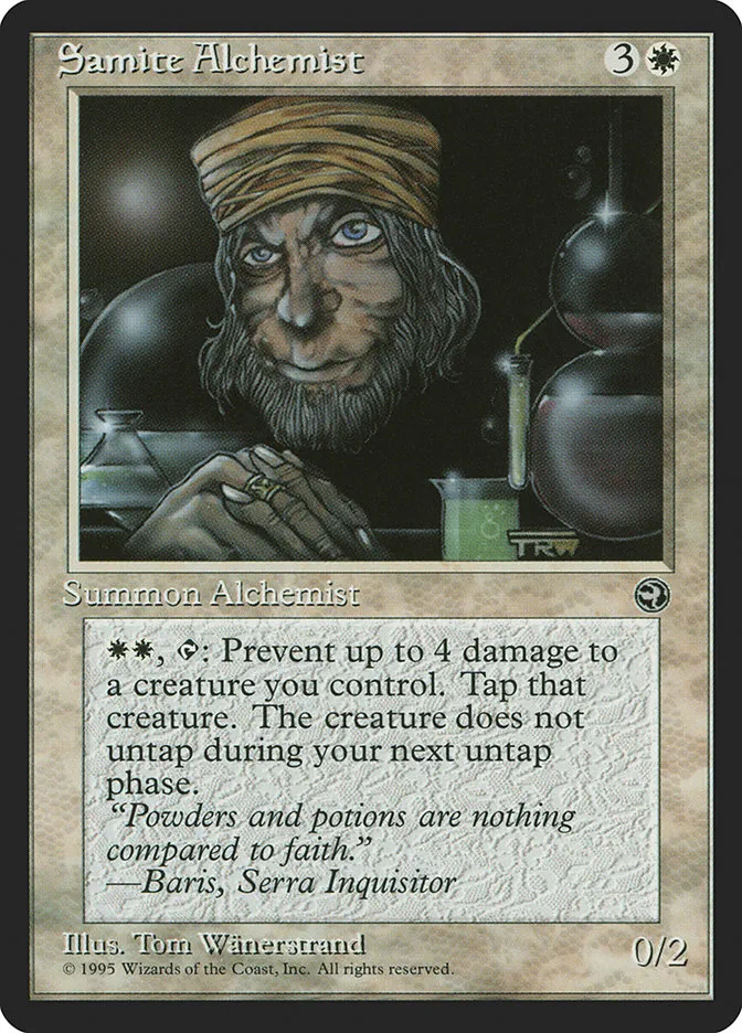 1995 Homelands Samite Alchemist common #13a common card image