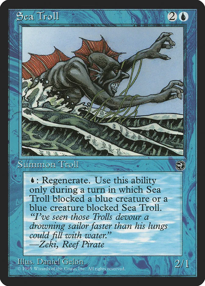 1995 Homelands Sea Troll uncommon #39 uncommon card image