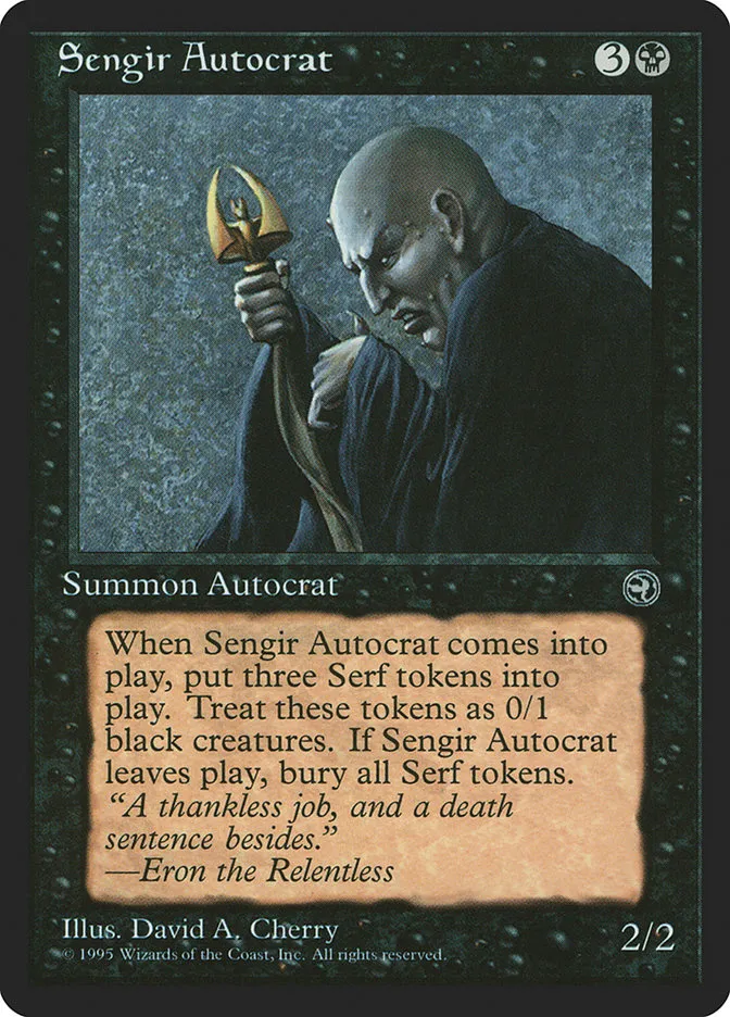 1995 Homelands Sengir Autocrat uncommon #56 uncommon card image