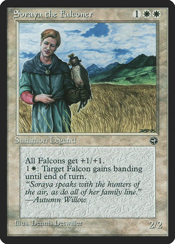 1995 Homelands Soraya the Falconer rare #18 rare card image