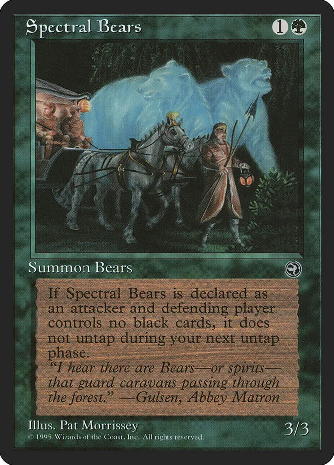 1995 Homelands Spectral Bears uncommon #98 uncommon card image