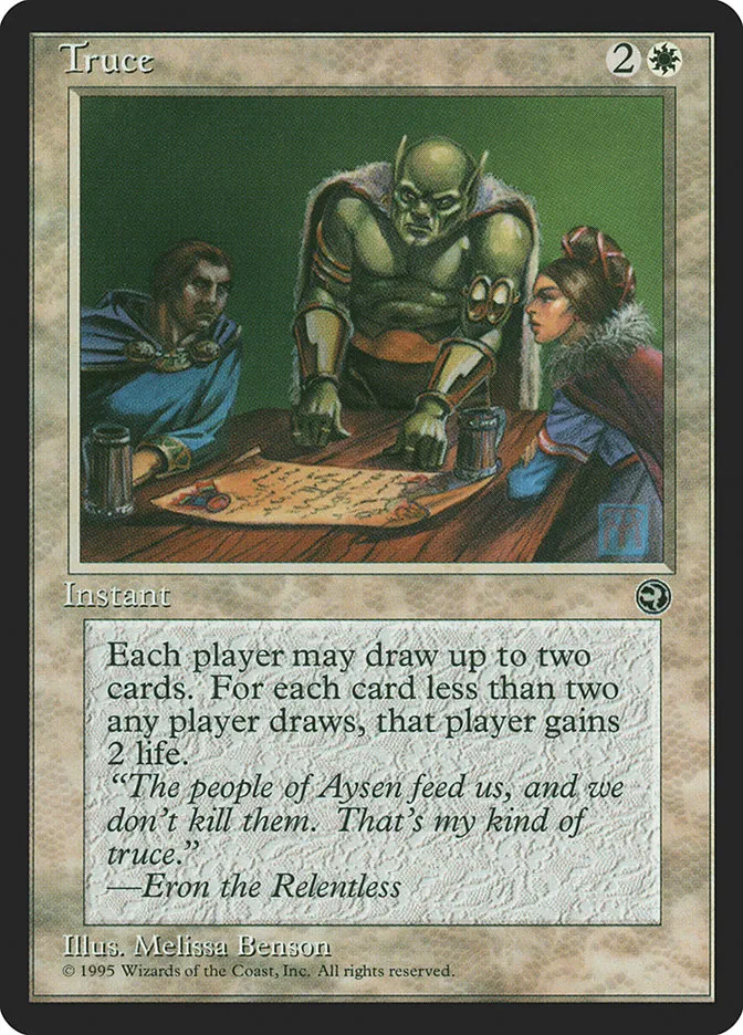 1995 Homelands Truce rare #20 rare card image