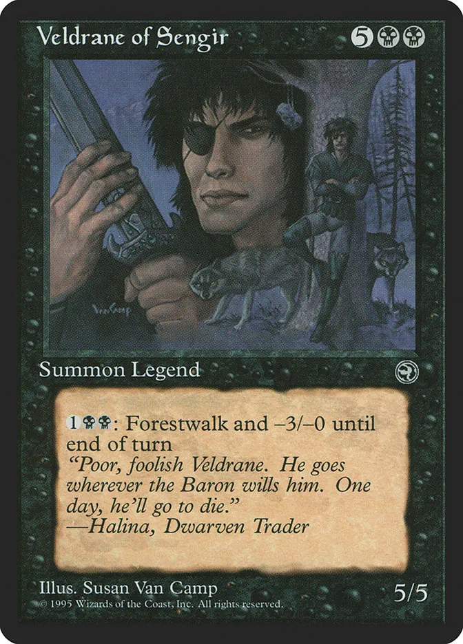 1995 Homelands Veldrane of Sengir rare #60 rare card image