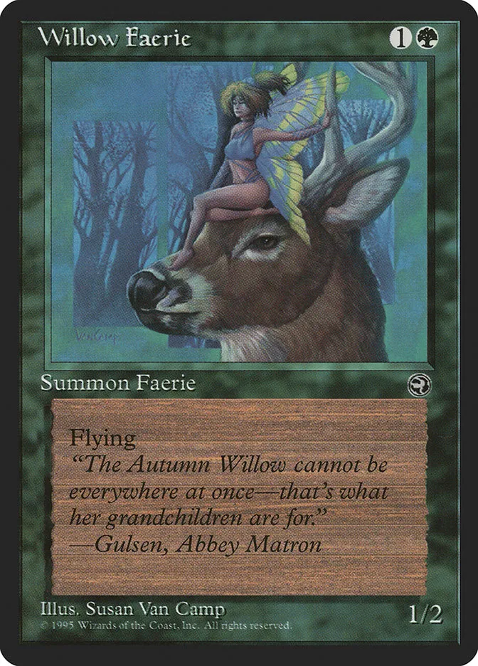 1995 Homelands Willow Faerie [Alternate Art] common #99a common card image