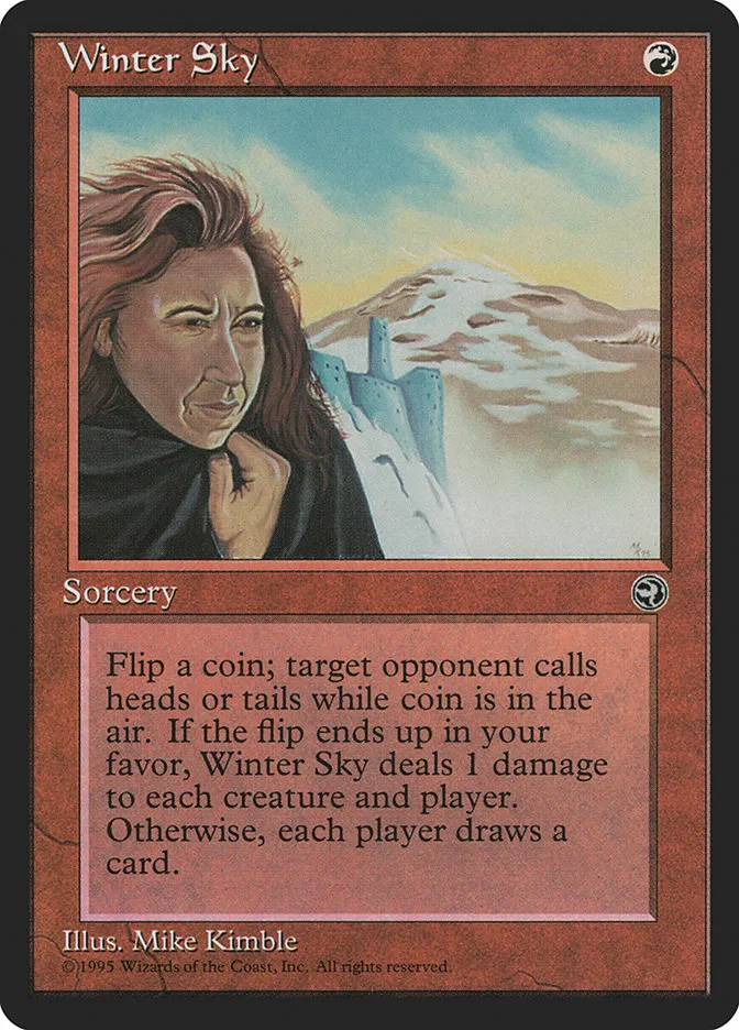 1995 Homelands Winter Sky rare #80 rare card image