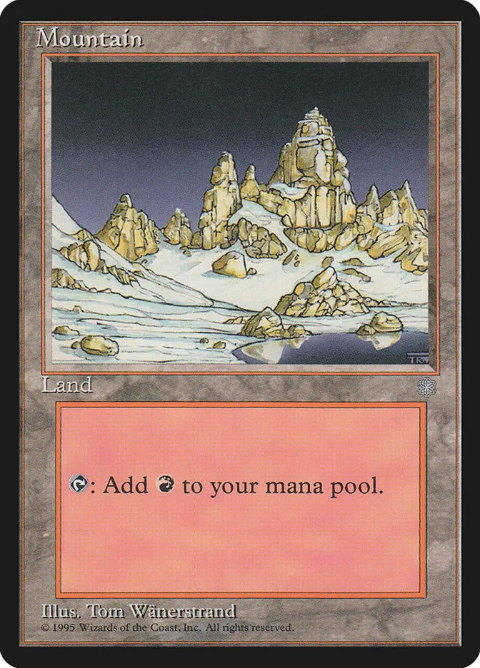 1995 Ice Age Mountain common #378 common card image