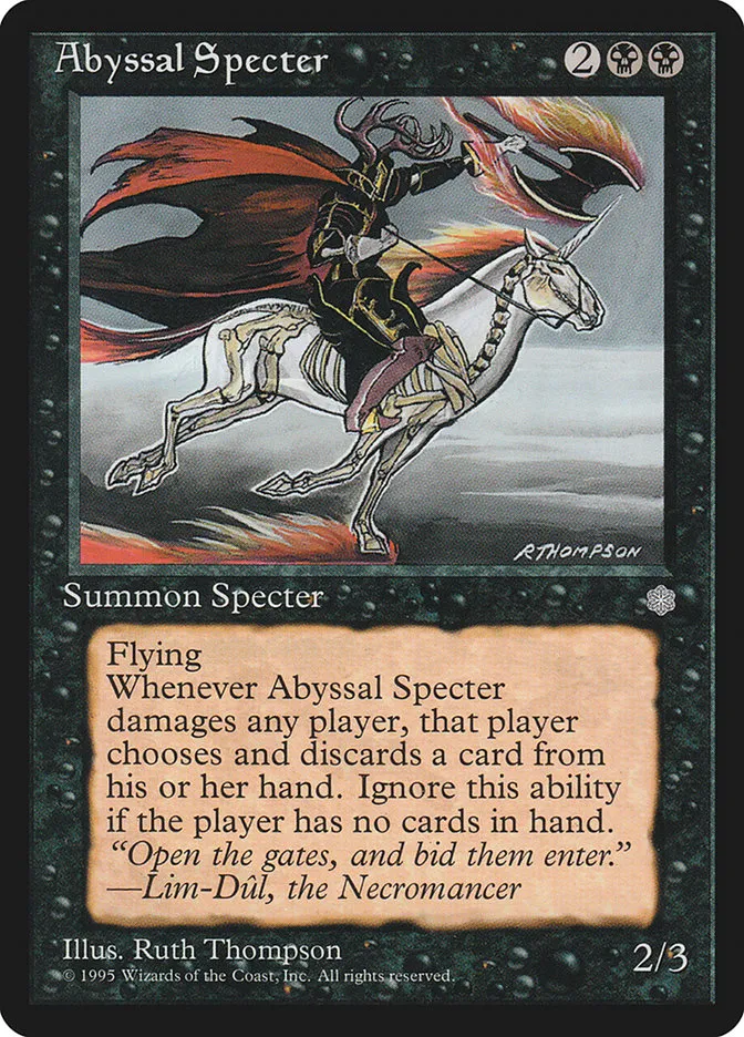 1995 Ice Age Abyssal Specter #113 uncommon card image