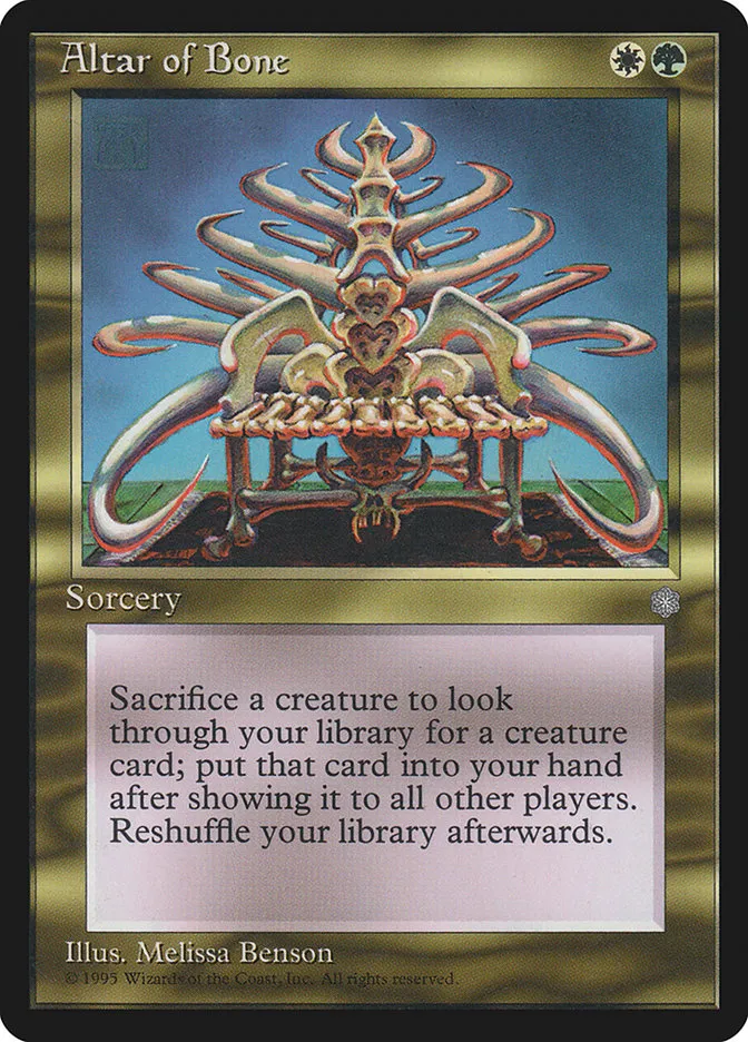 1995 Ice Age Altar of Bone rare #281 rare card image