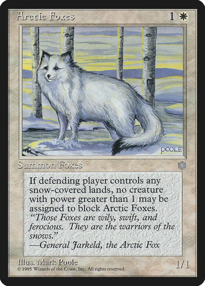 1995 Ice Age Arctic Foxes common #2 common card image