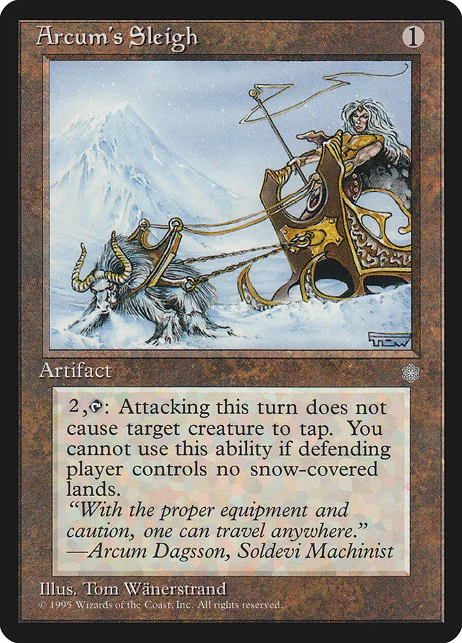 1995 Ice Age Arcum's Sleigh #309 uncommon card image