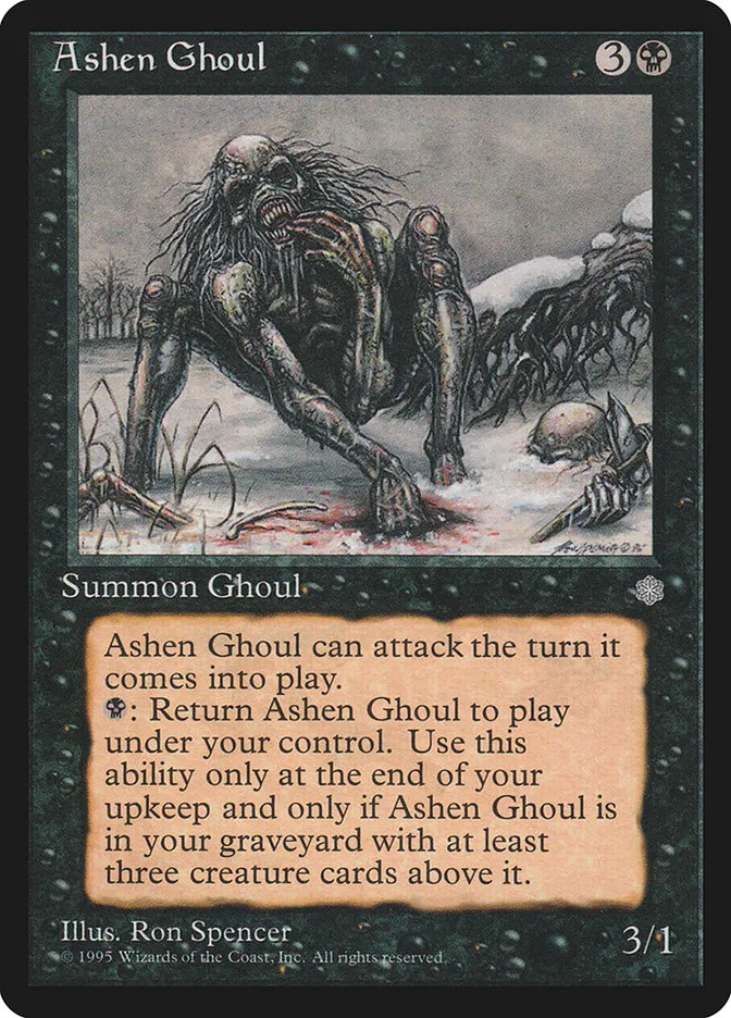 1995 Ice Age Ashen Ghoul #114 uncommon card image