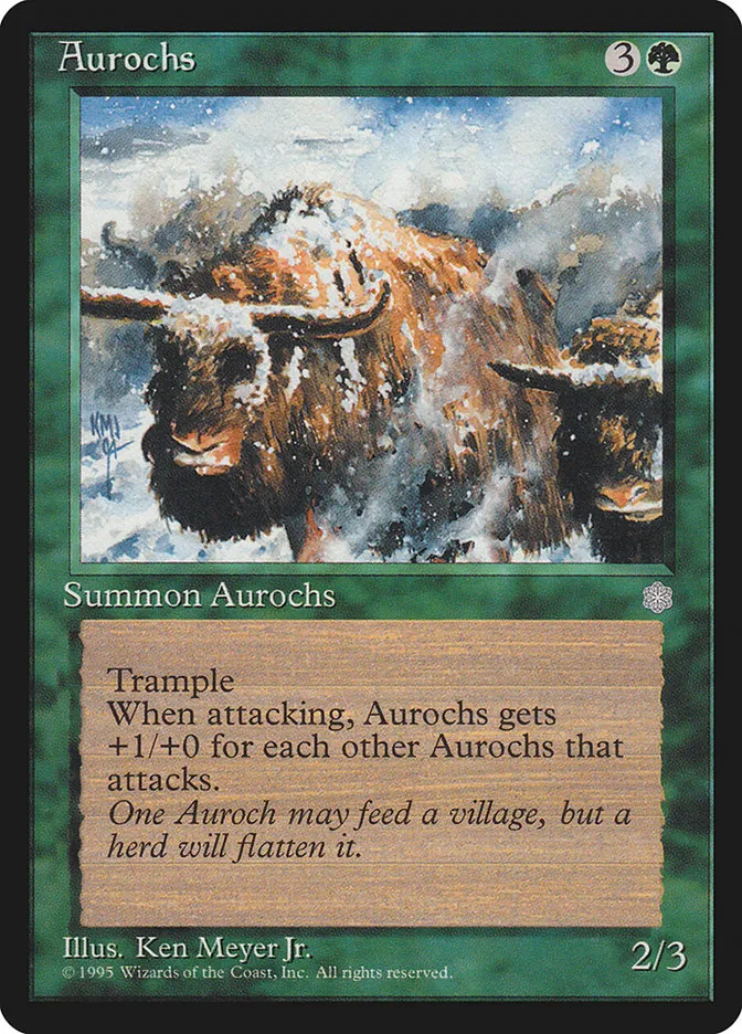 1995 Ice Age Aurochs common #225 common card image