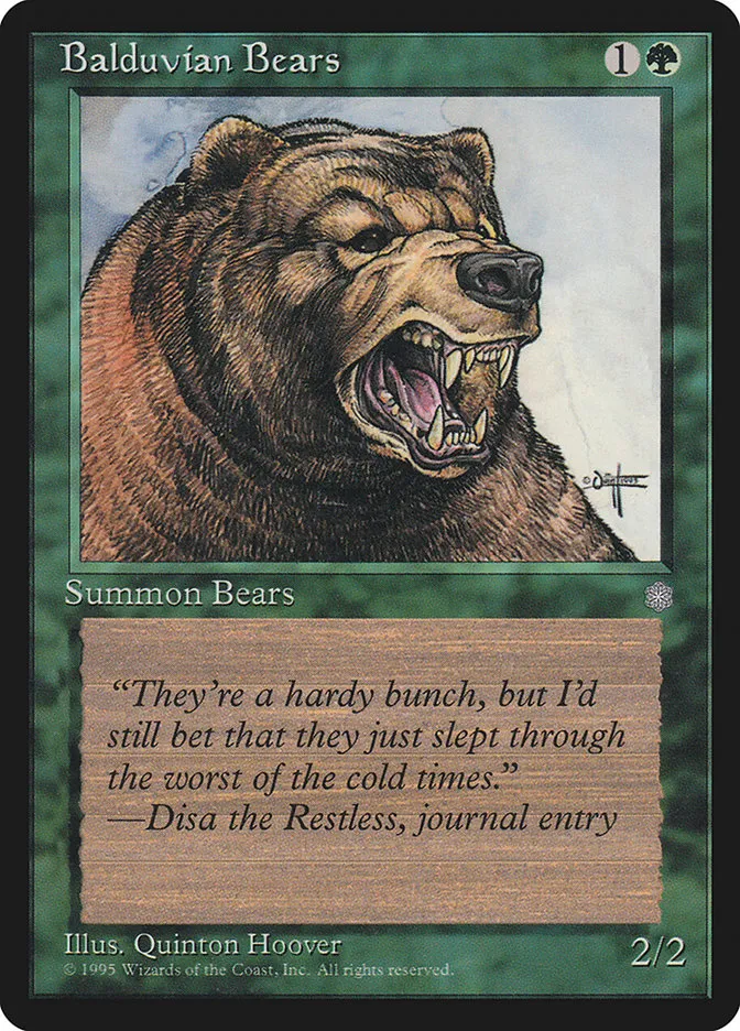 1995 Ice Age Balduvian Bears common #226 common card image