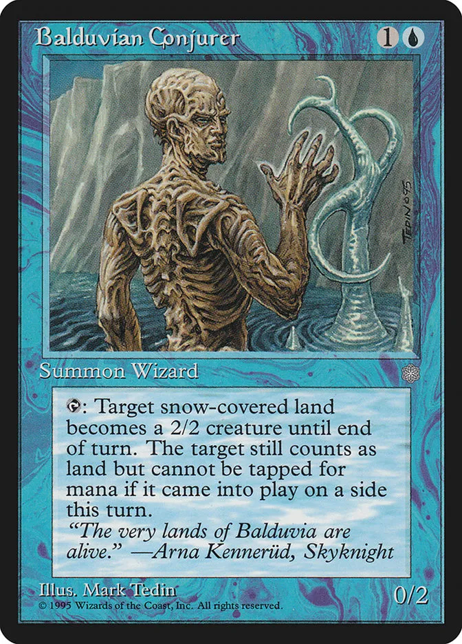 1995 Ice Age Balduvian Conjurer #58 uncommon card image