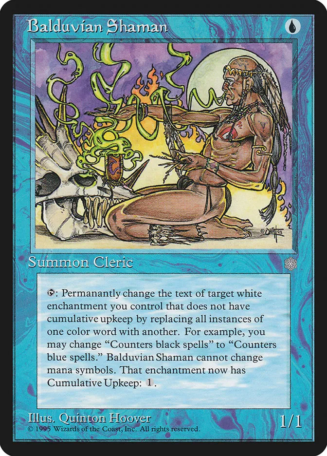 1995 Ice Age Balduvian Shaman common #59 common card image
