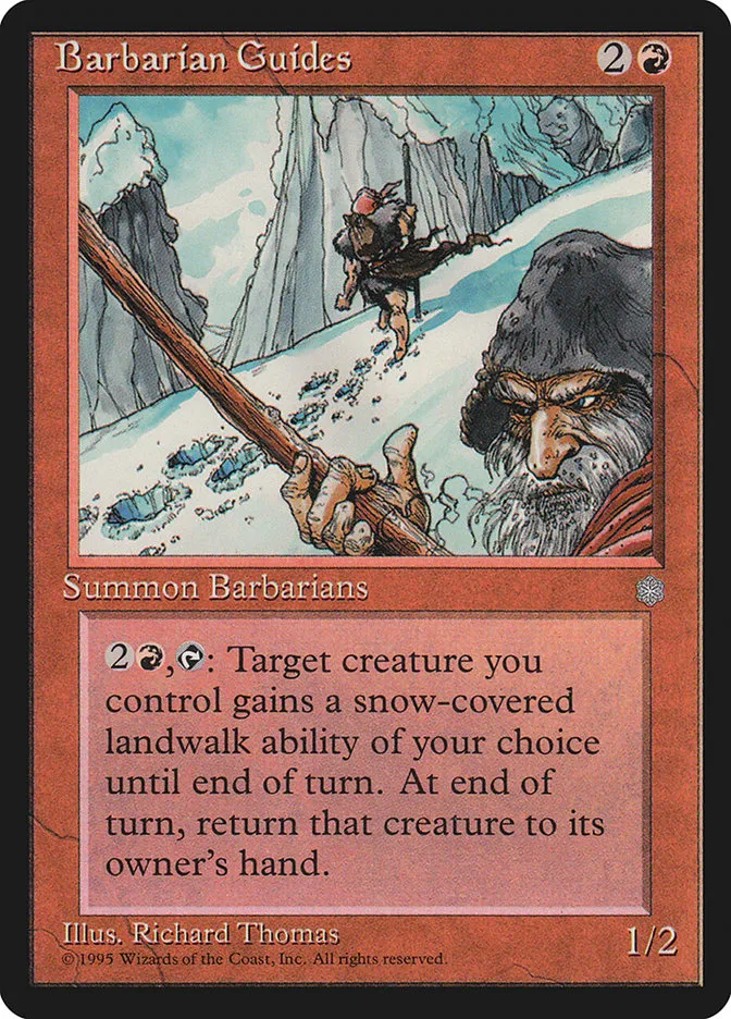 1995 Ice Age Barbarian Guides common #174 common card image