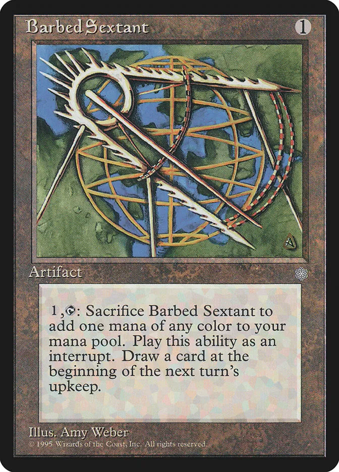 1995 Ice Age Barbed Sextant common #312 common card image