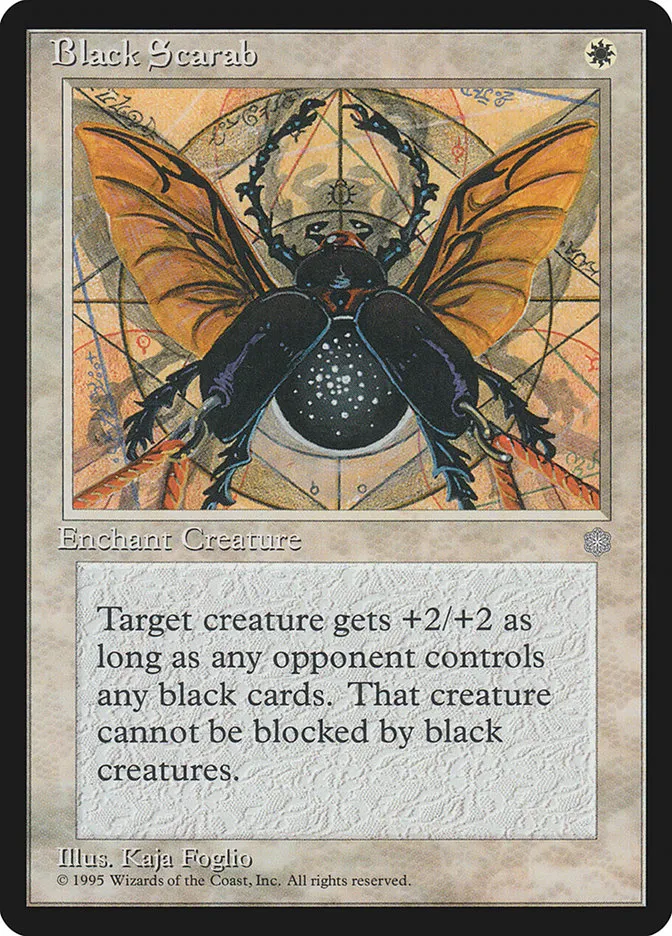 1995 Ice Age Black Scarab uncommon #6 uncommon card image
