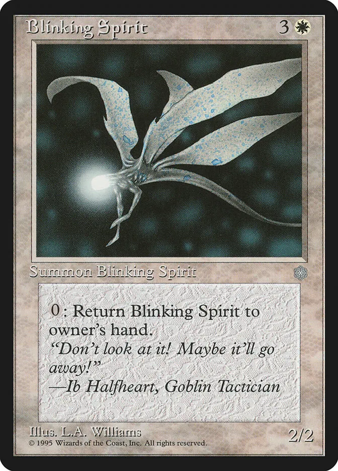 1995 Ice Age Blinking Spirit #8 rare card image