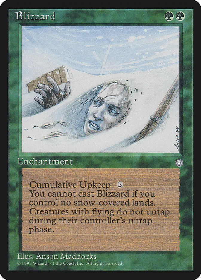 1995 Ice Age Blizzard rare #227 rare card image