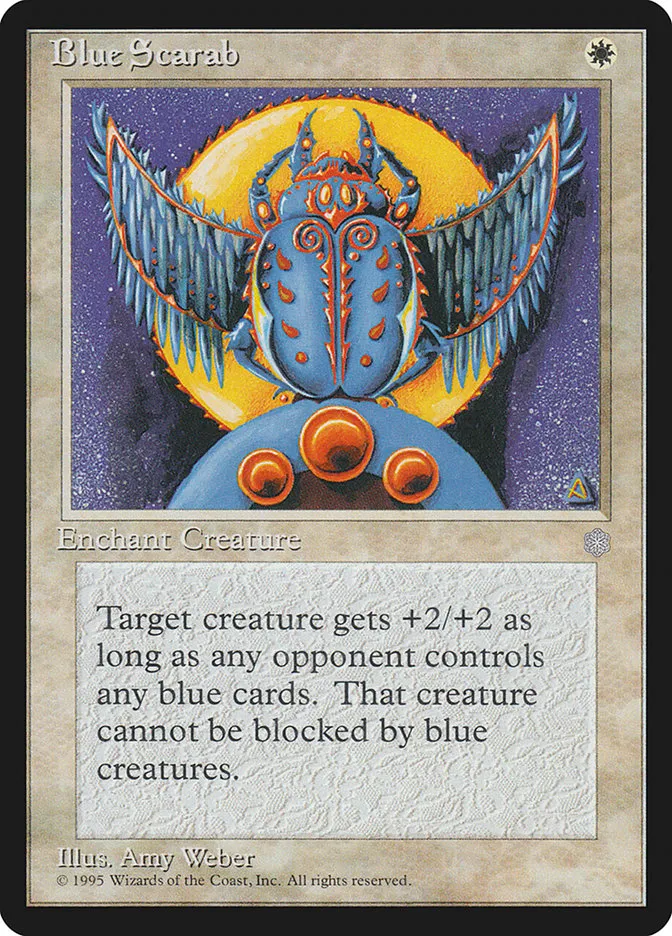 1995 Ice Age Blue Scarab uncommon #9 uncommon card image