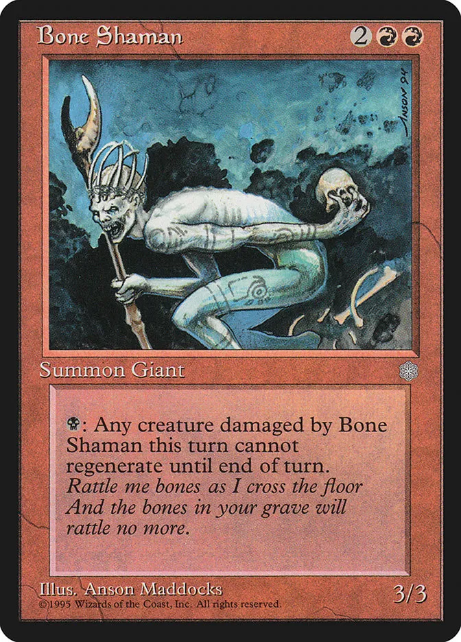 1995 Ice Age Bone Shaman common #176 common card image