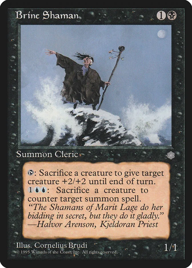 1995 Ice Age Brine Shaman common #115 common card image