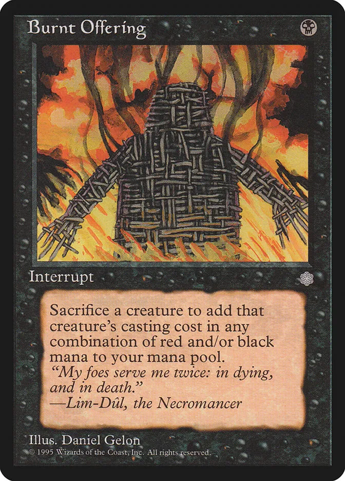 1995 Ice Age Burnt Offering common #116 common card image