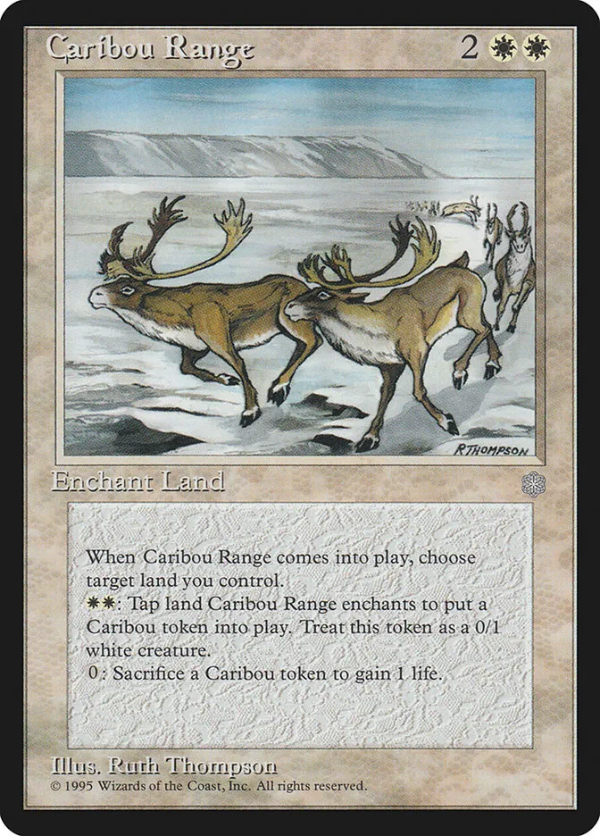 1995 Ice Age Caribou Range rare #11 rare card image