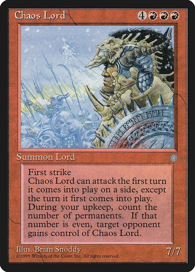 1995 Ice Age Chaos Lord #178 rare card image