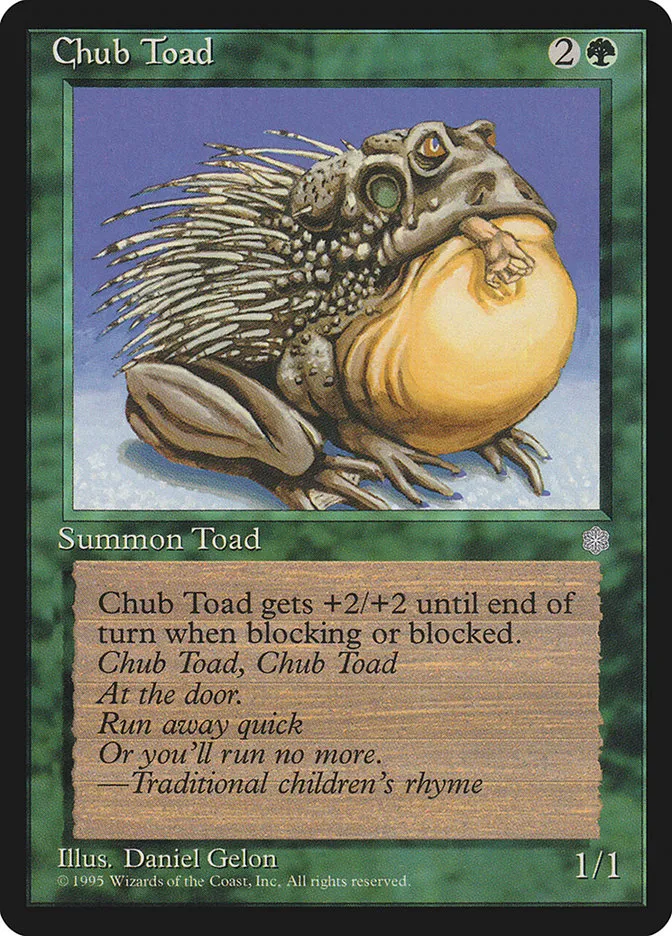 1995 Ice Age Chub Toad common #229 common card image