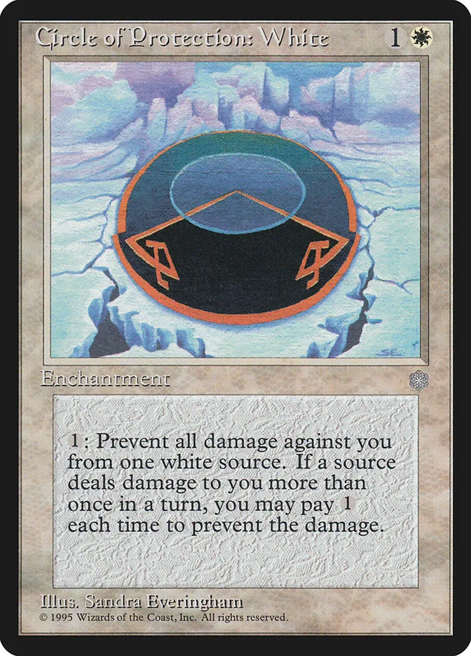 1995 Ice Age Circle of Protection: White common #16 common card image