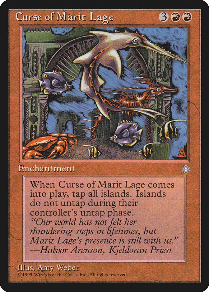 1995 Ice Age Curse of Marit Lage rare #181 rare card image