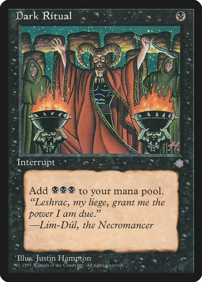 1995 Ice Age Dark Ritual common #120 common card image