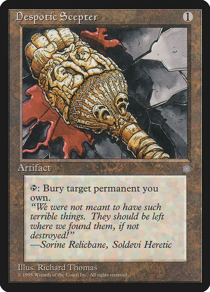 1995 Ice Age Despotic Scepter rare #316 rare card image
